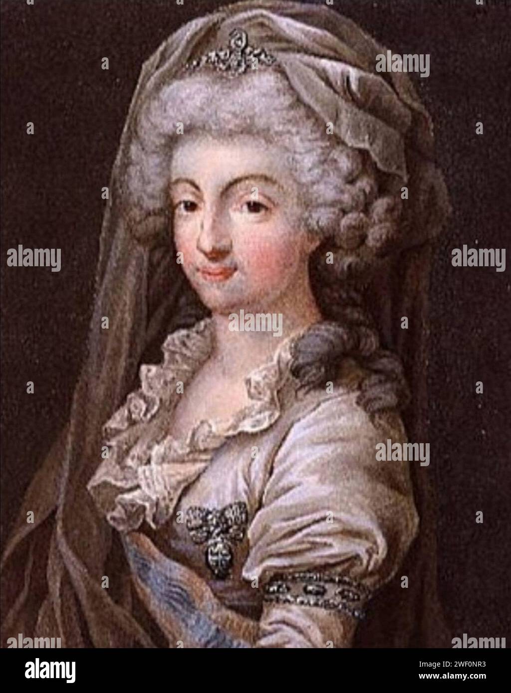 Anonymous Painter - Portrait of Caroline Marie Thérèse of Bourbon-Parma ...