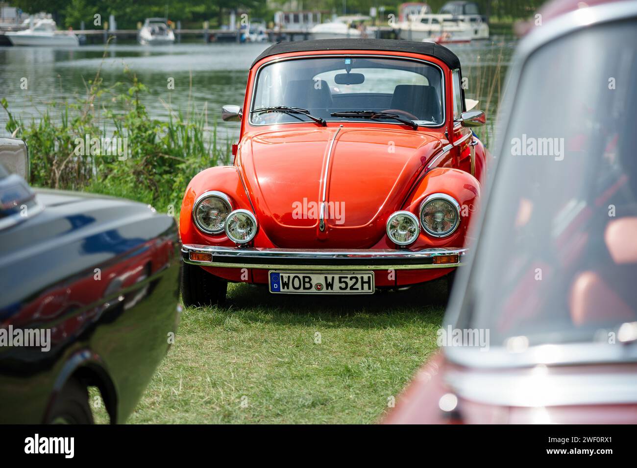 WERDER (HAVEL), GERMANY - MAY 20, 2023: The subcompact, economy car Volkswagen Beetle, 1952. Oldtimer - Festival Werder Classics 2023 Stock Photo