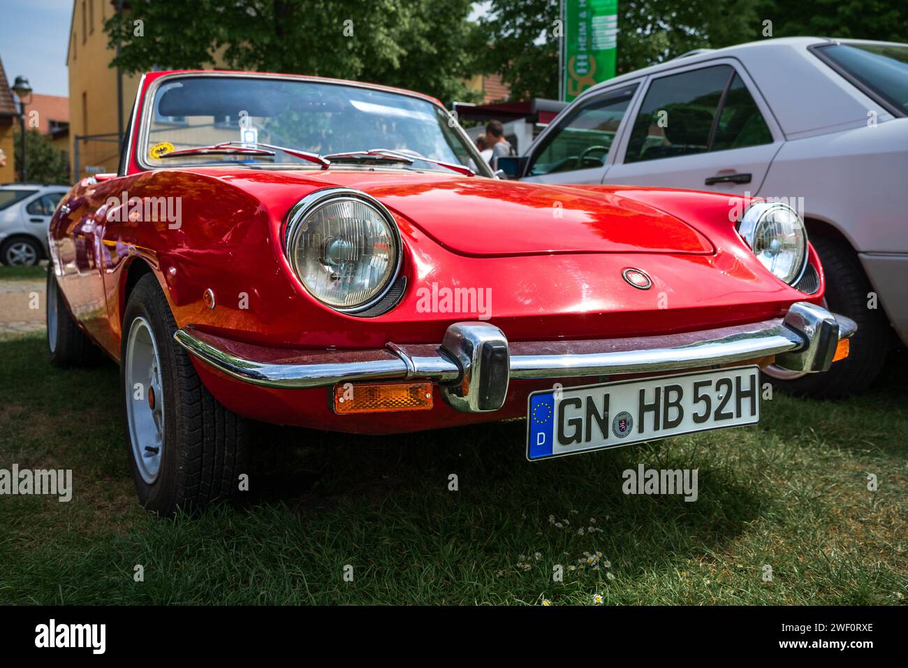 WERDER (HAVEL), GERMANY - MAY 20, 2023: The supermini Fiat 850 Spider. Oldtimer - Festival Werder Classics 2023 Stock Photo