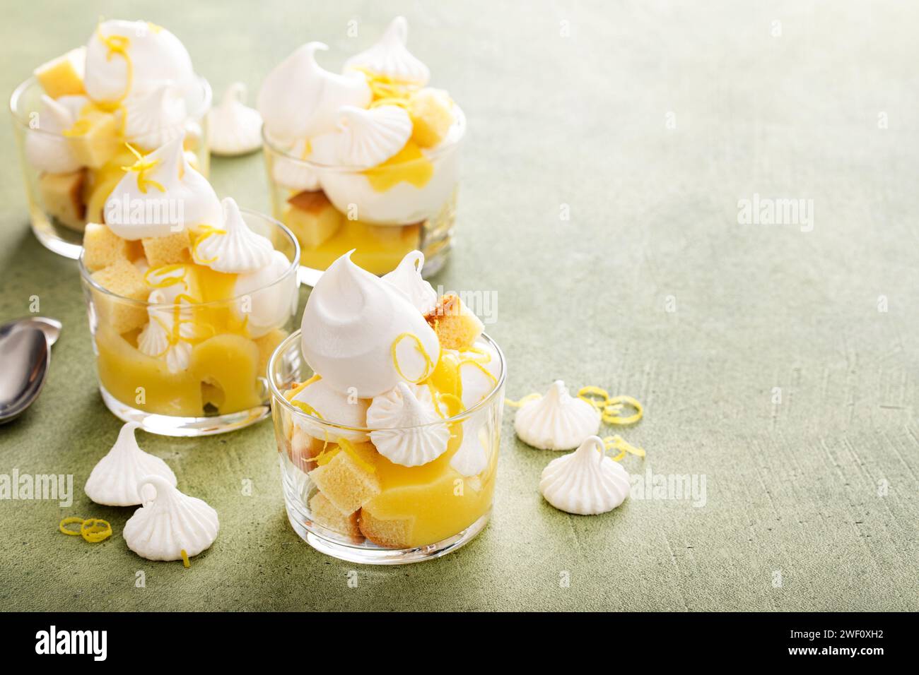 Lemon Meringue Parfait Or Trifle With Pound Cake, Whipped Cream And ...