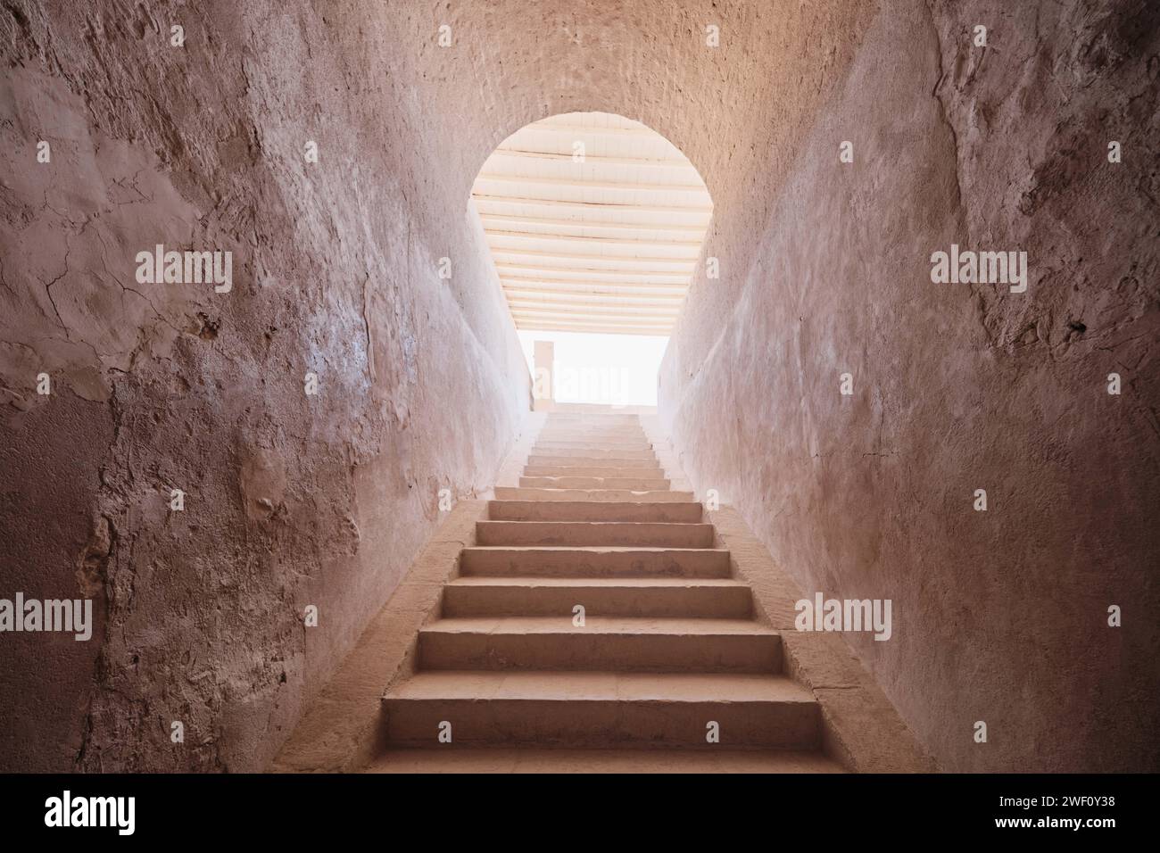 Luxor, Egypt - January 2, 2024: Stairs at Valley of the Queens Stock Photo