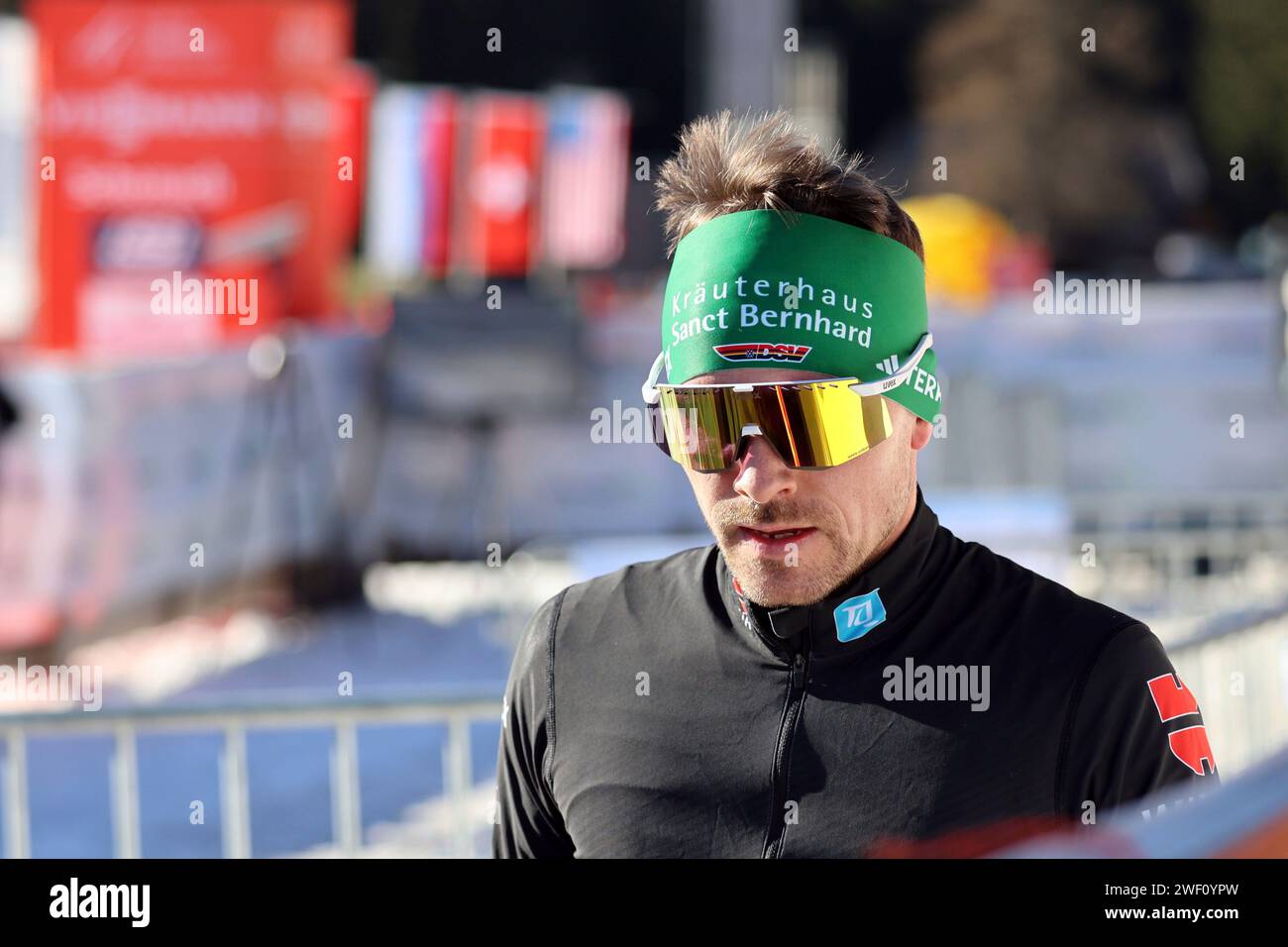 Schonach, Deutschland. 27th Jan, 2024. Fabian Rießle (SZ Breitnau /Deutschland) nach dem ersten Rennen beim FIS Weltcup Nordische Kombination Schonach 2024 Credit: dpa/Alamy Live News Stock Photo