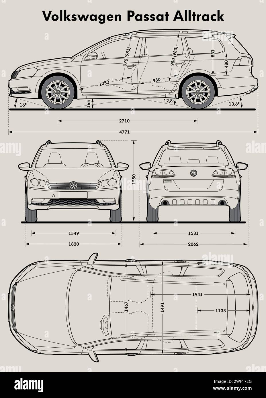 volkswagen-passat-alltrack-stock-vector-images-alamy