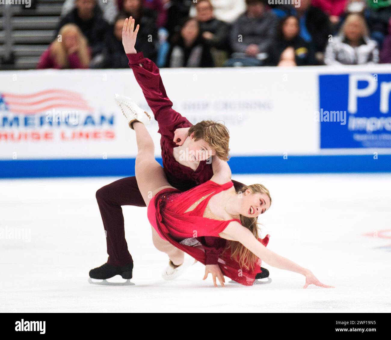 Columbus, Ohio, United States. 27th January, 2024. Emily Bratti and Ian