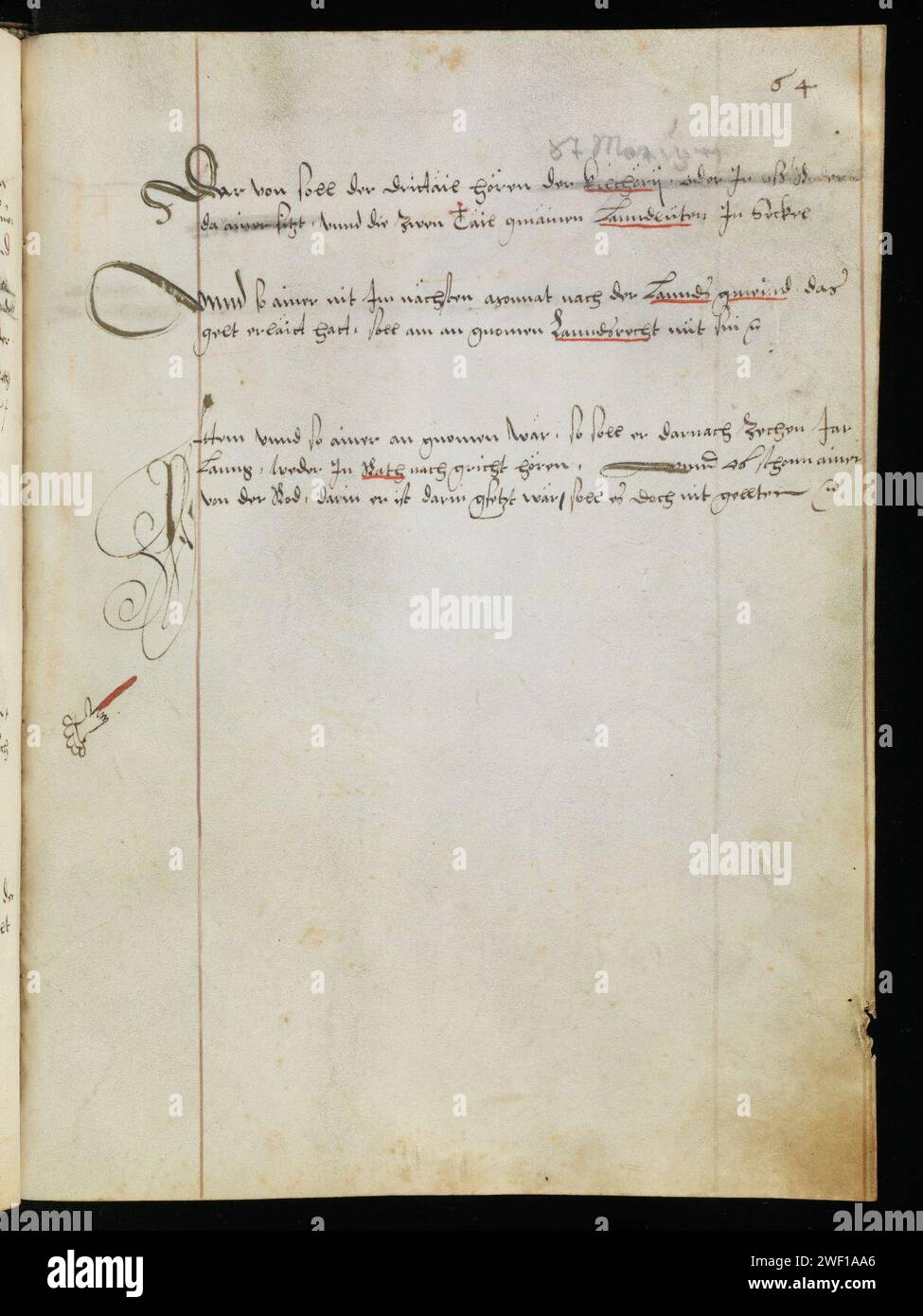 Appenzell, Landesarchiv Appenzell Innerrhoden, E.10.02.01.01, f. 64r – Silver Book of the Land. Stock Photo
