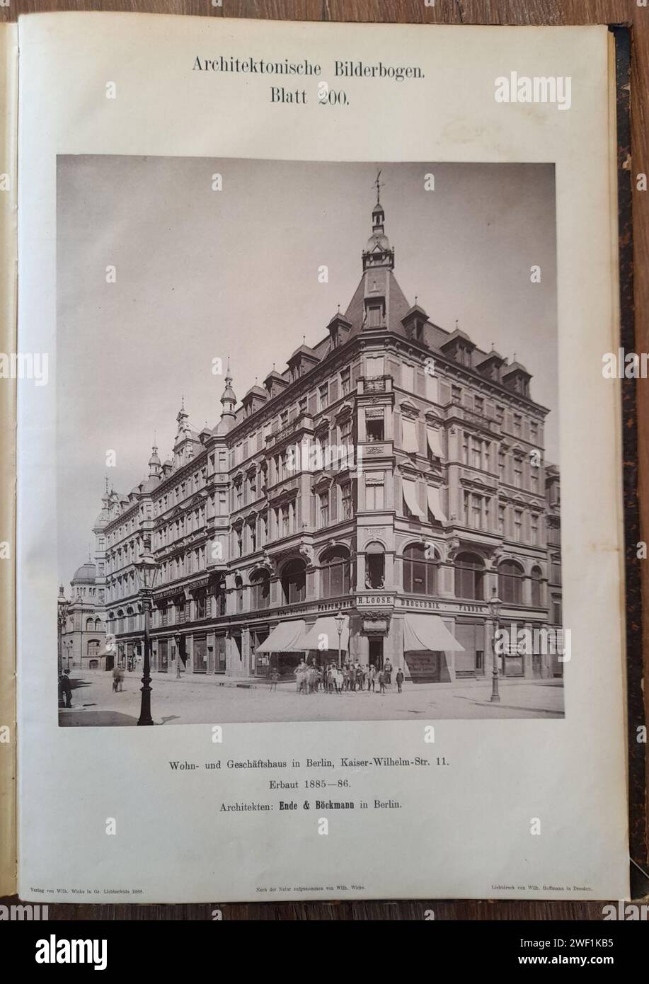 Architektonische Bilderbogen von Wilhelm Wicke, Blatt 200 Wohn- und ...
