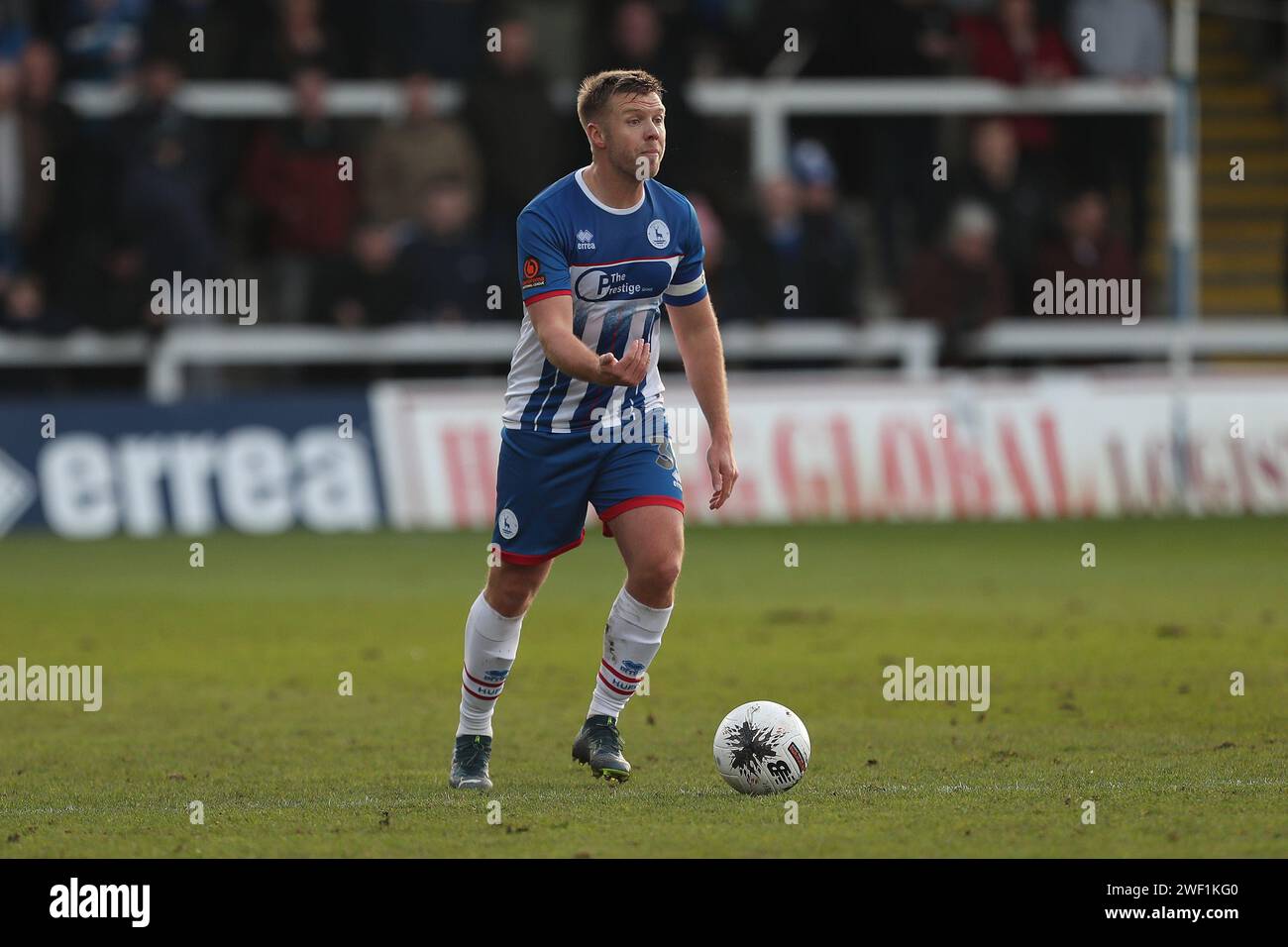 Hartlepool, UK. 27th Jan 2023. Nicky Featherstone of Hartlepool United during the Vanarama National League match between Hartlepool United and York City at Victoria Park, Hartlepool on Saturday 27th January 2024. (Photo: Mark Fletcher | MI News) Credit: MI News & Sport /Alamy Live News Stock Photo