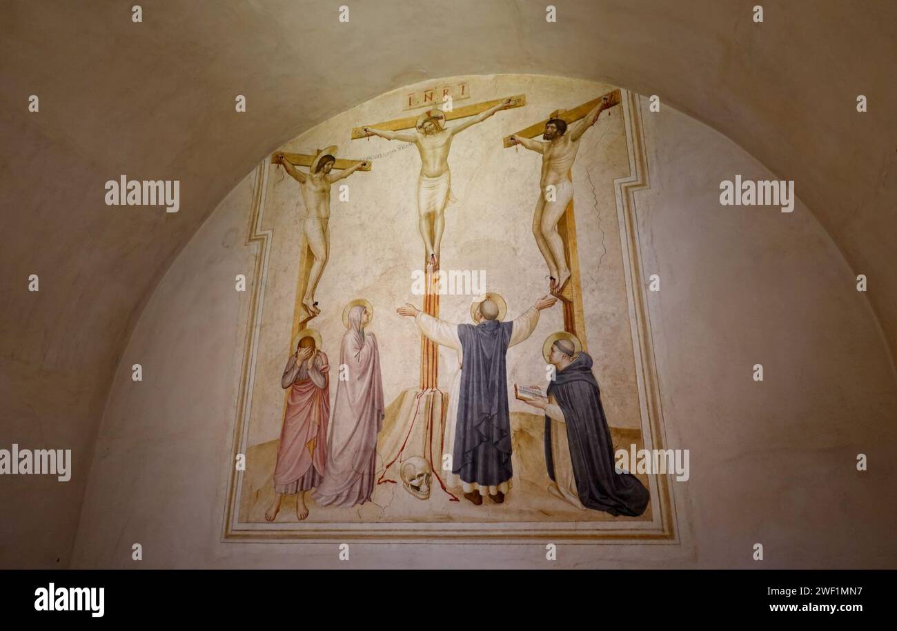 Fra Angelico, Crucifixion with Mourners, ca. 1436-45; Convent of San ...