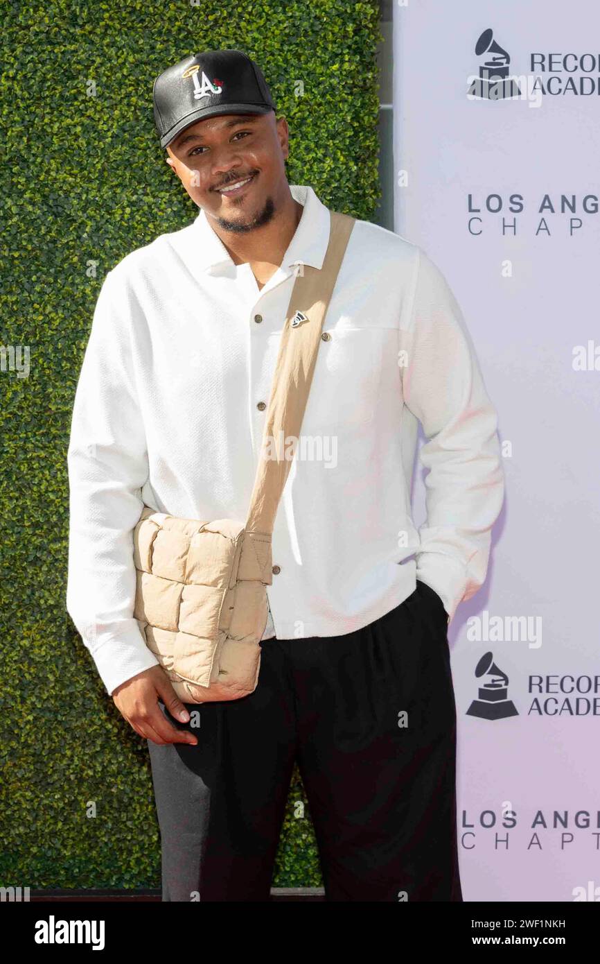 Khristopher Riddick-Tynes attends the arrivals of the Recording Academy® Los Angeles Chapter Nominee Celebration ahead of the 66th Annual GRAMMY Awards® at NeueHouse Hollywood in Los Angeles, CA on January 27, 2024. (Photo by Corine Solberg/SipaUSA) Stock Photo