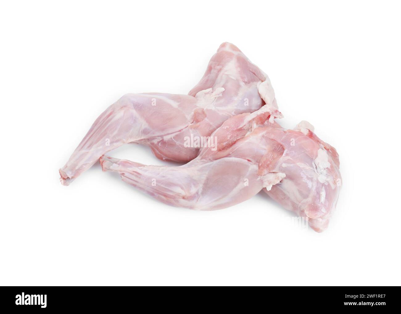 Fresh raw rabbit legs isolated on white Stock Photo