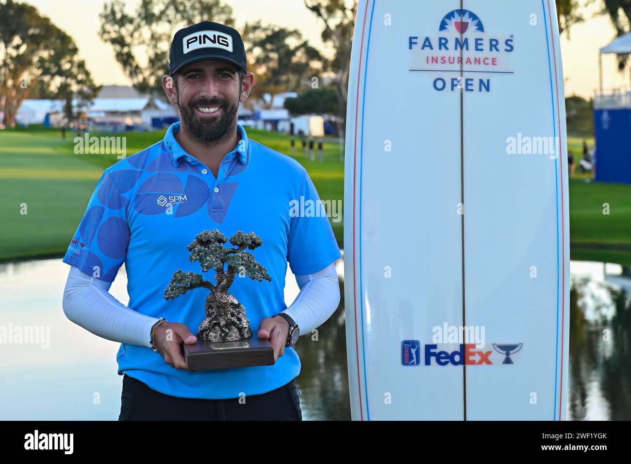 San Diego, California, USA. 27th Jan, 2024. Matthieu Pavon holds the ...