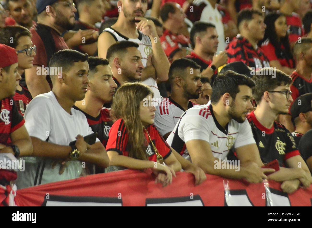 January 27, 2024, Natal, Rio Grande Do Norte, Brasil: NATAL (RN), 1/27/2024 - CARIOCA/FLAMENGO/PORTUGUESA CHAMPIONSHIP - Game match between Flamengo and Portuguesa for the Carioca championship, at Arena das Dunas, in Natal, Rio Grande de Norte. The game ended 0-0. (Credit Image: © Jose Aldenir/TheNEWS2 via ZUMA Press Wire) EDITORIAL USAGE ONLY! Not for Commercial USAGE! Stock Photo