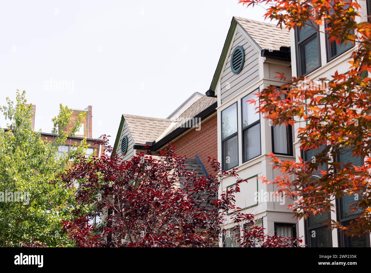Daytime view of the historic buildings of the Quality Hill neighborhood