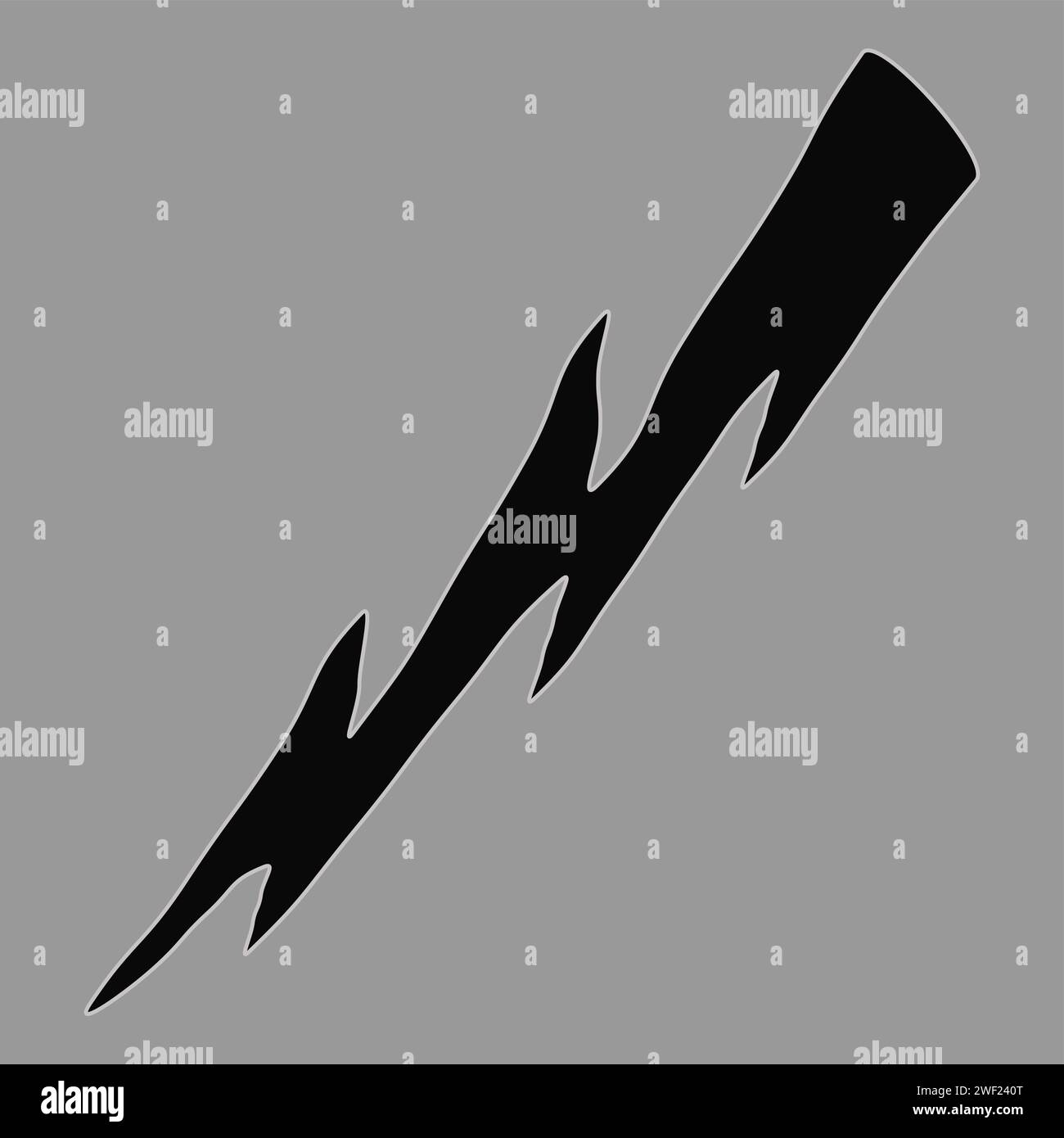 Lightning cartoon-style vector illustration Isolated on a grey background Stock Vector