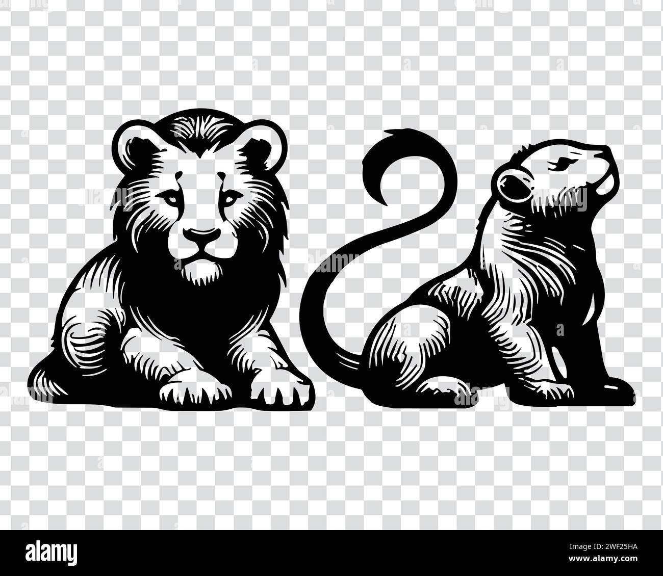 Lion Vector Lion Head And Lion Body Portrait Illustration Unique Design Lion Vector Icons 2775