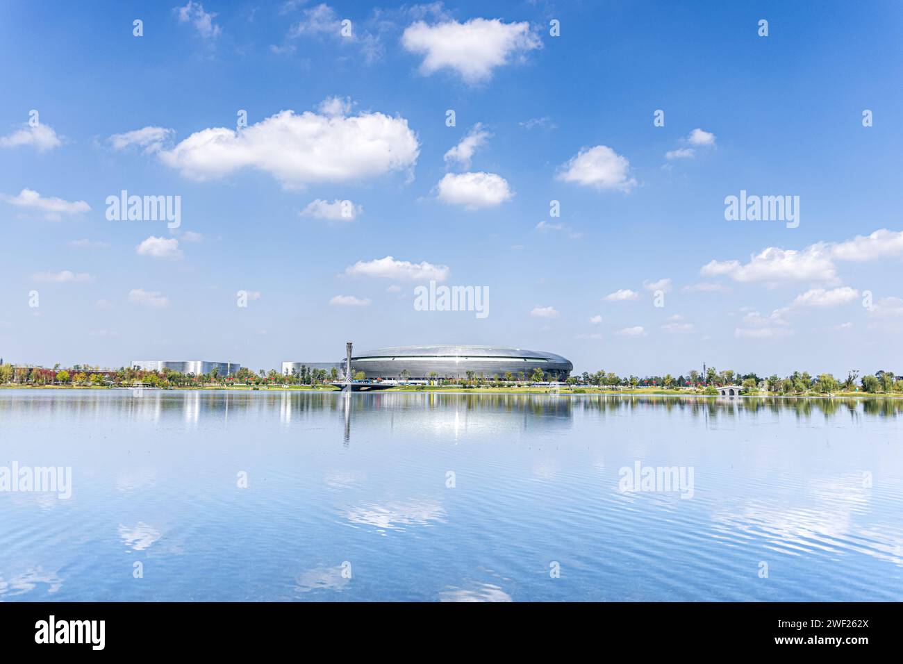 The World University Games Sports Park located in Chengdu City Stock Photo