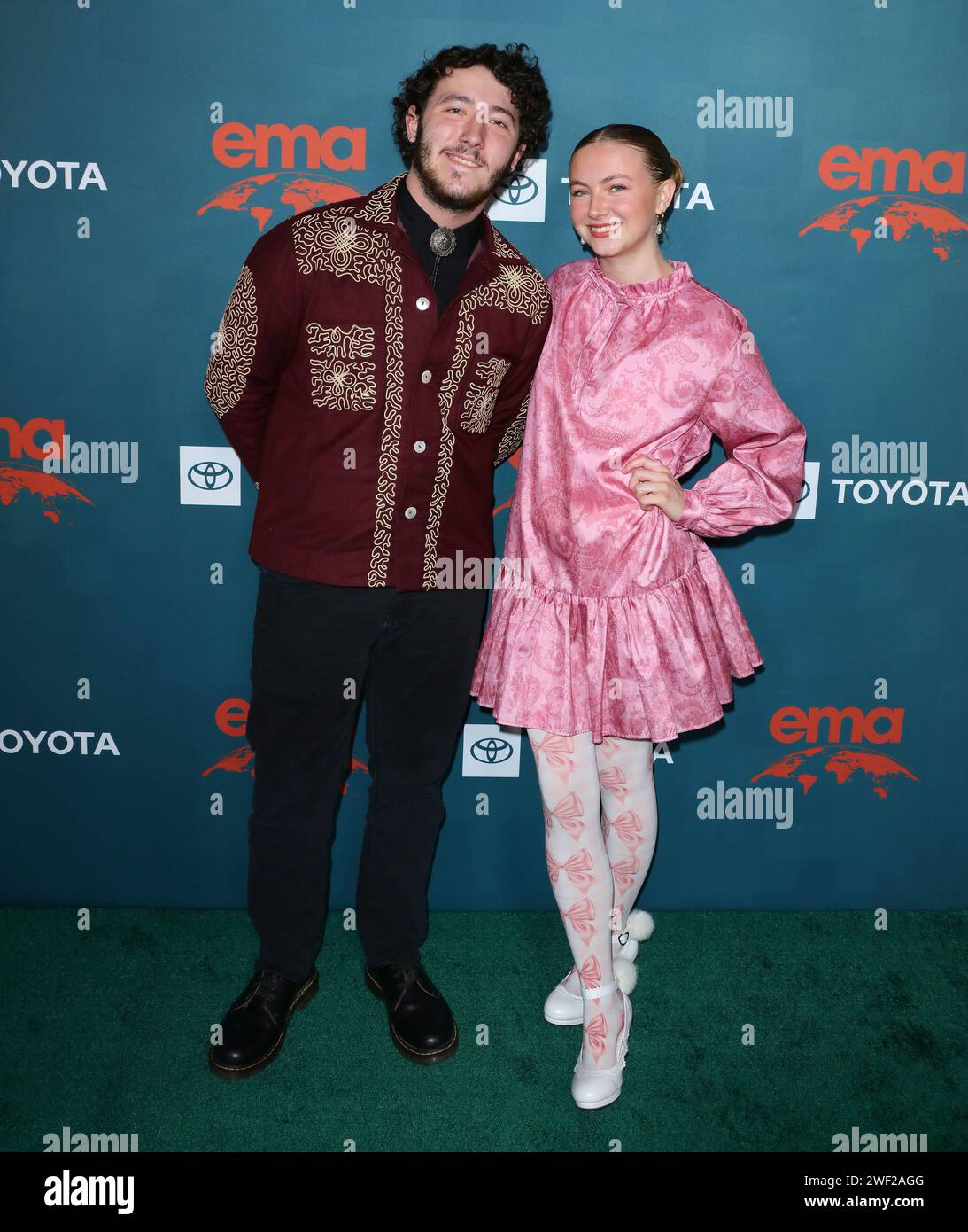 Los Angeles, USA. 27th Jan, 2024. Frankie Jonas, Anna Olson arrives at