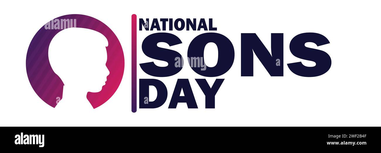National Sons Day Vector Illustration. Suitable for greeting card, poster and banner Stock