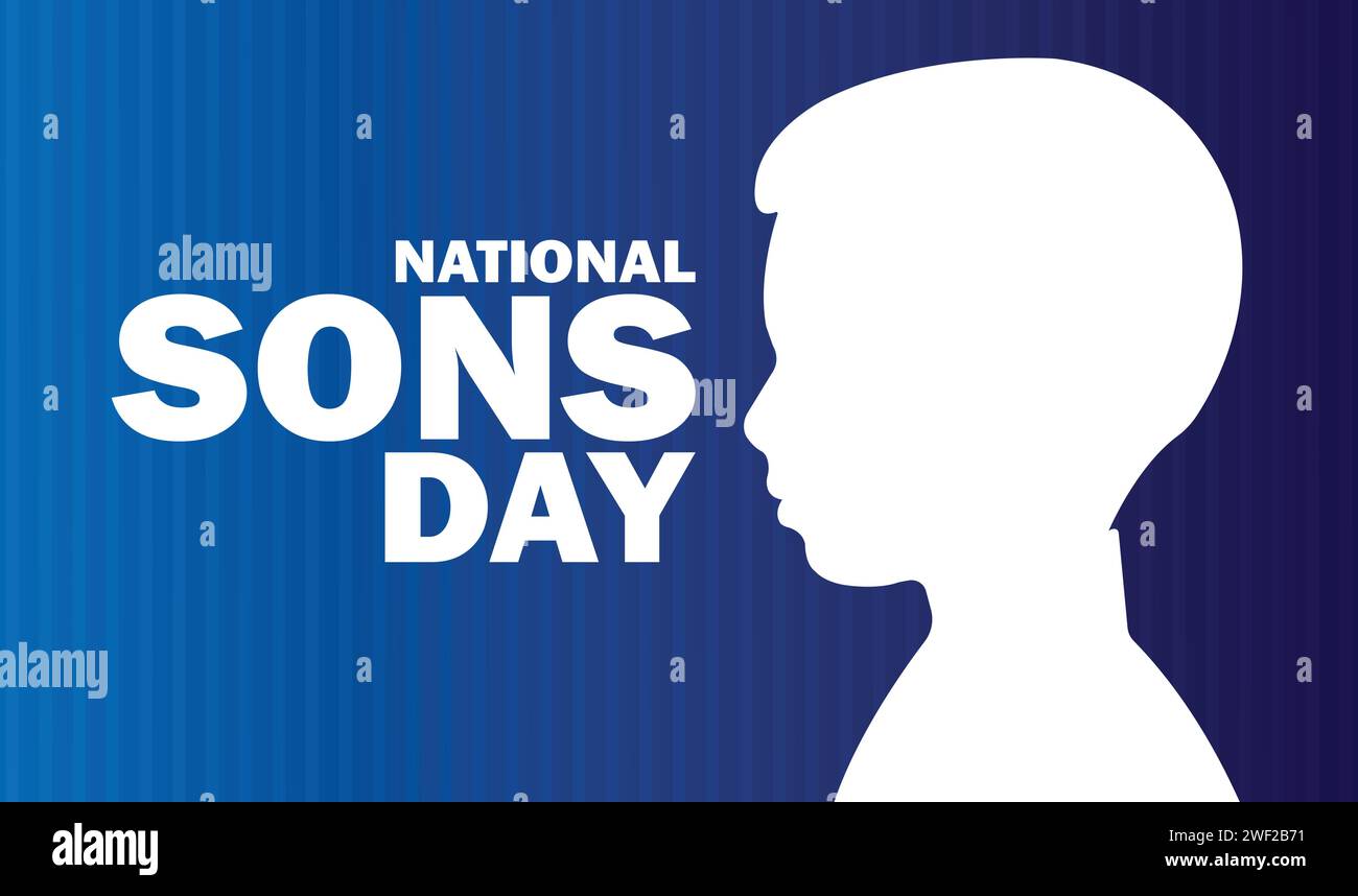 National Sons Day. Holiday concept. Template for background, banner, card, poster with text