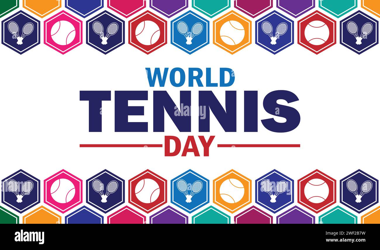 World Tennis Day. Holiday concept. Template for background, banner