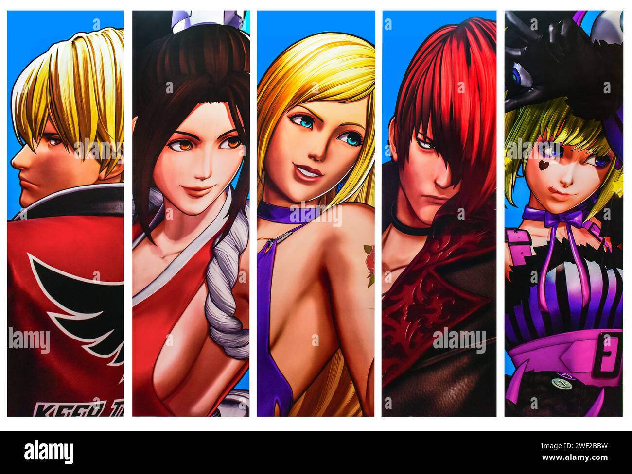 King of Fighters XV Anime Characters Stock Photo