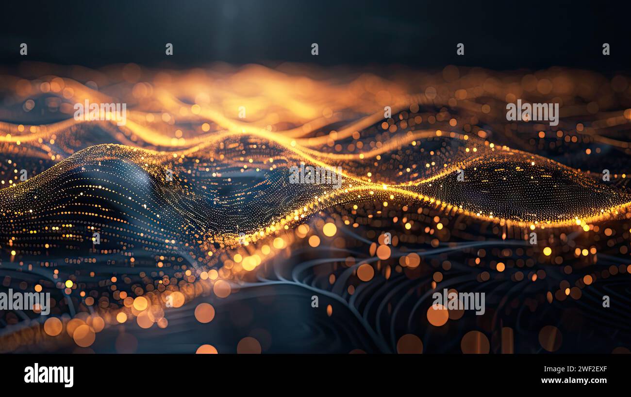 Exf Background Blue Technology Particles Dynamic Background Stock Photo - Alamy