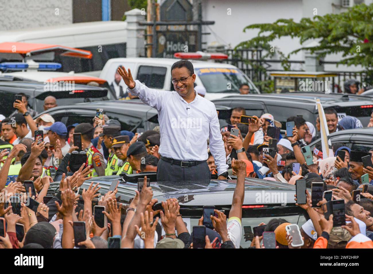 Aceh, Indonesia January, 2024 Presidential Candidate Anies Baswedan