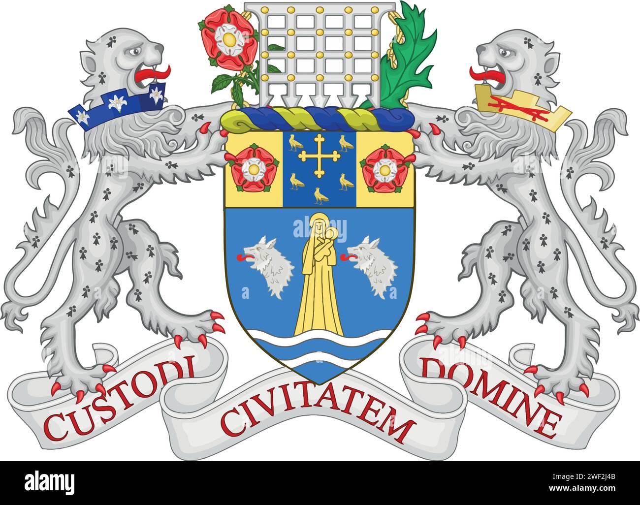 Coat of arms of the CITY OF WESTMINSTER, LONDON Stock Vector