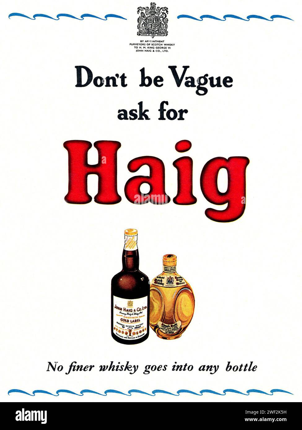 A vintage Haig Scotch whisky advertisment Stock Photo