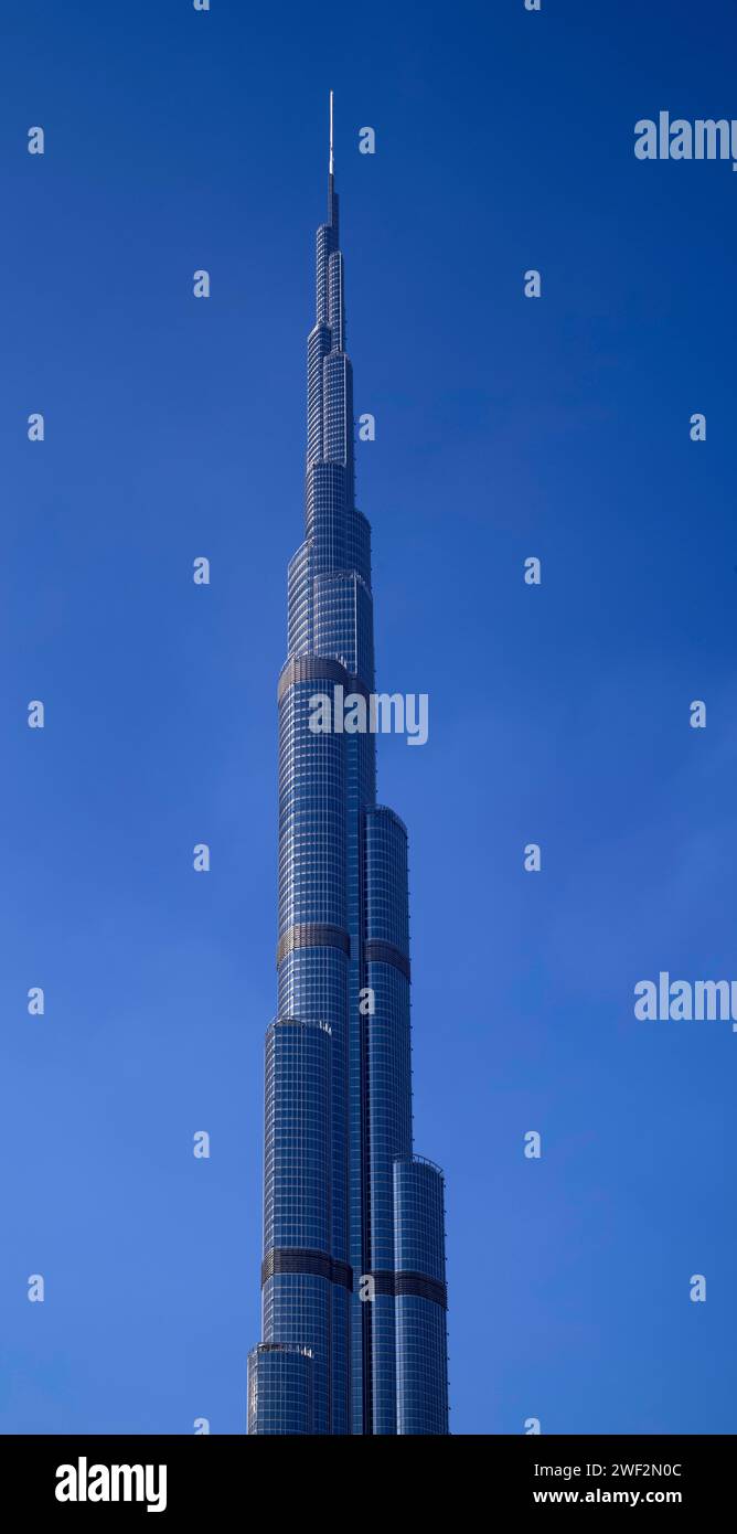 Burj Khalifa, Downtown, Financial District, Dubai, United Arab Emirates, VAR Stock Photo