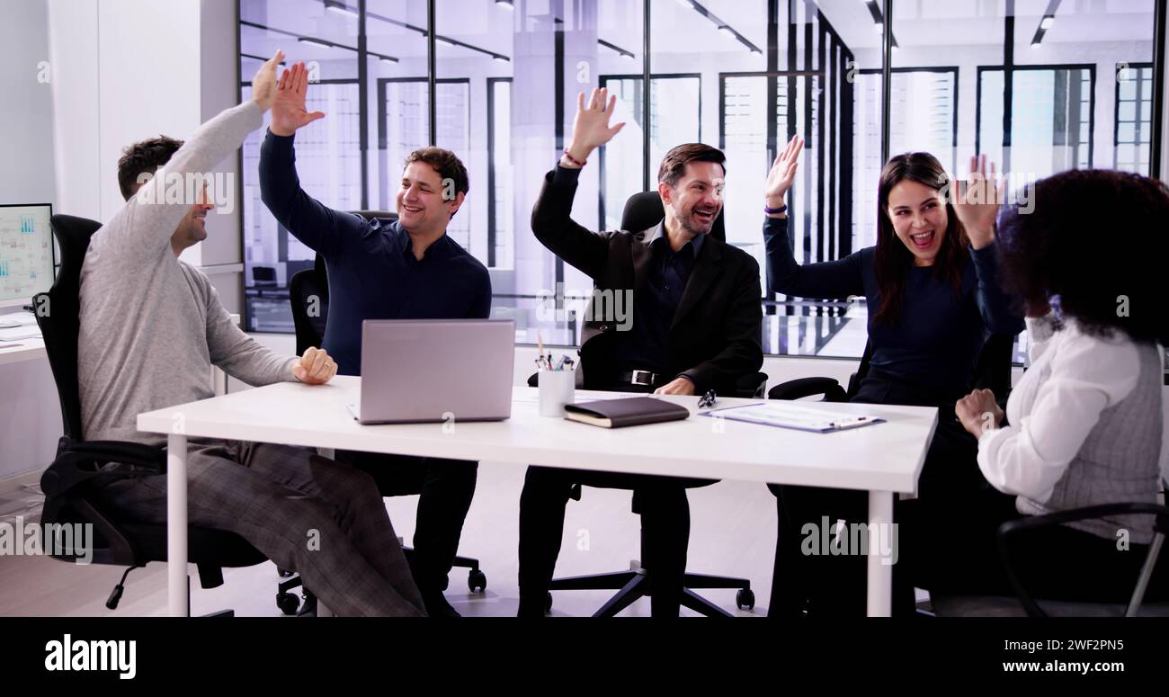 Excited diverse people hi-res stock photography and images - Alamy