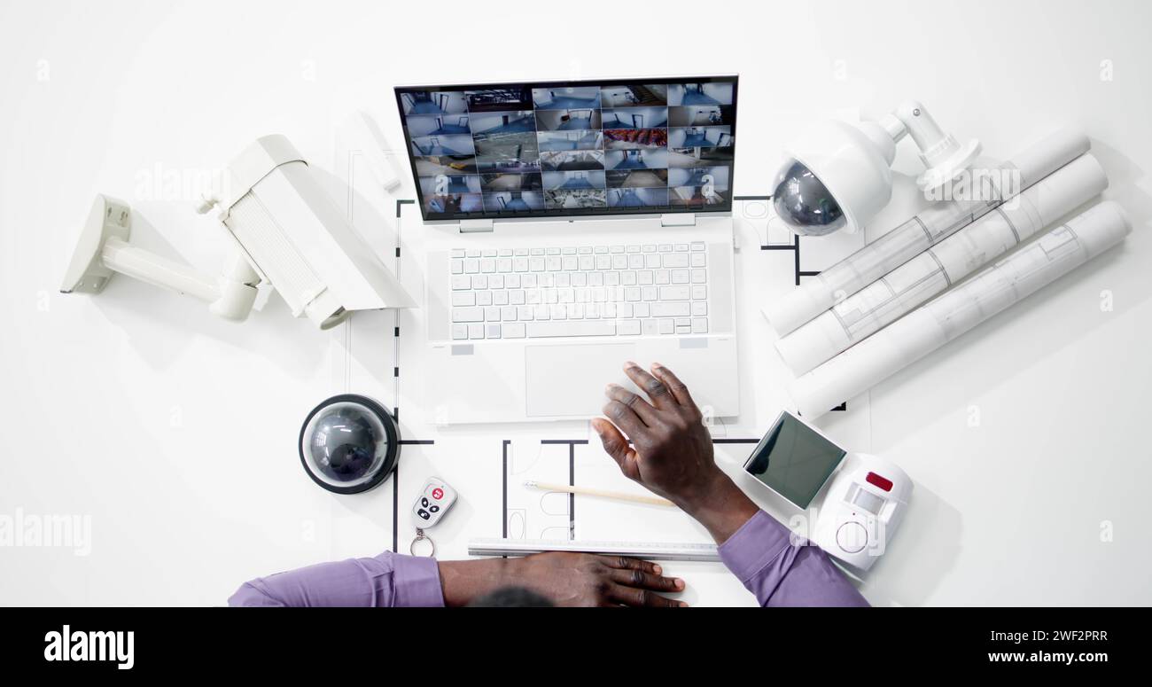 CCTV Security System Alarm Home Office Equipment Stock Photo