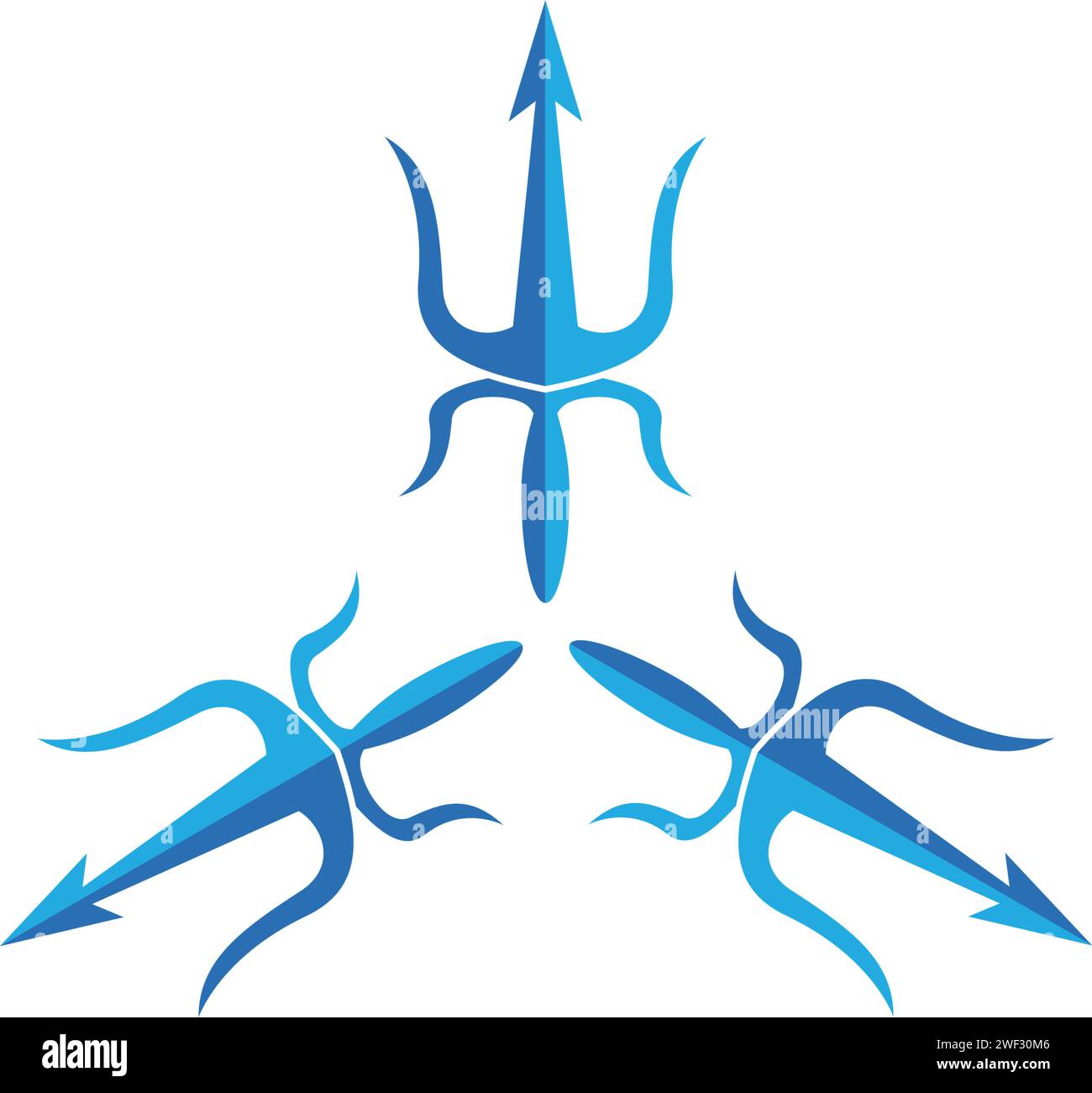 Poseidon silhouette Stock Vector Images - Alamy