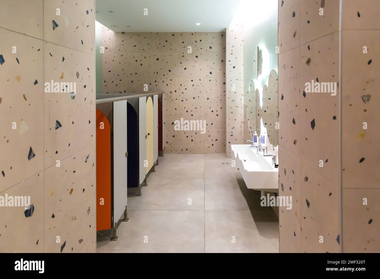 Children's toilet with cubicles in a Turkish hotel Stock Photo - Alamy