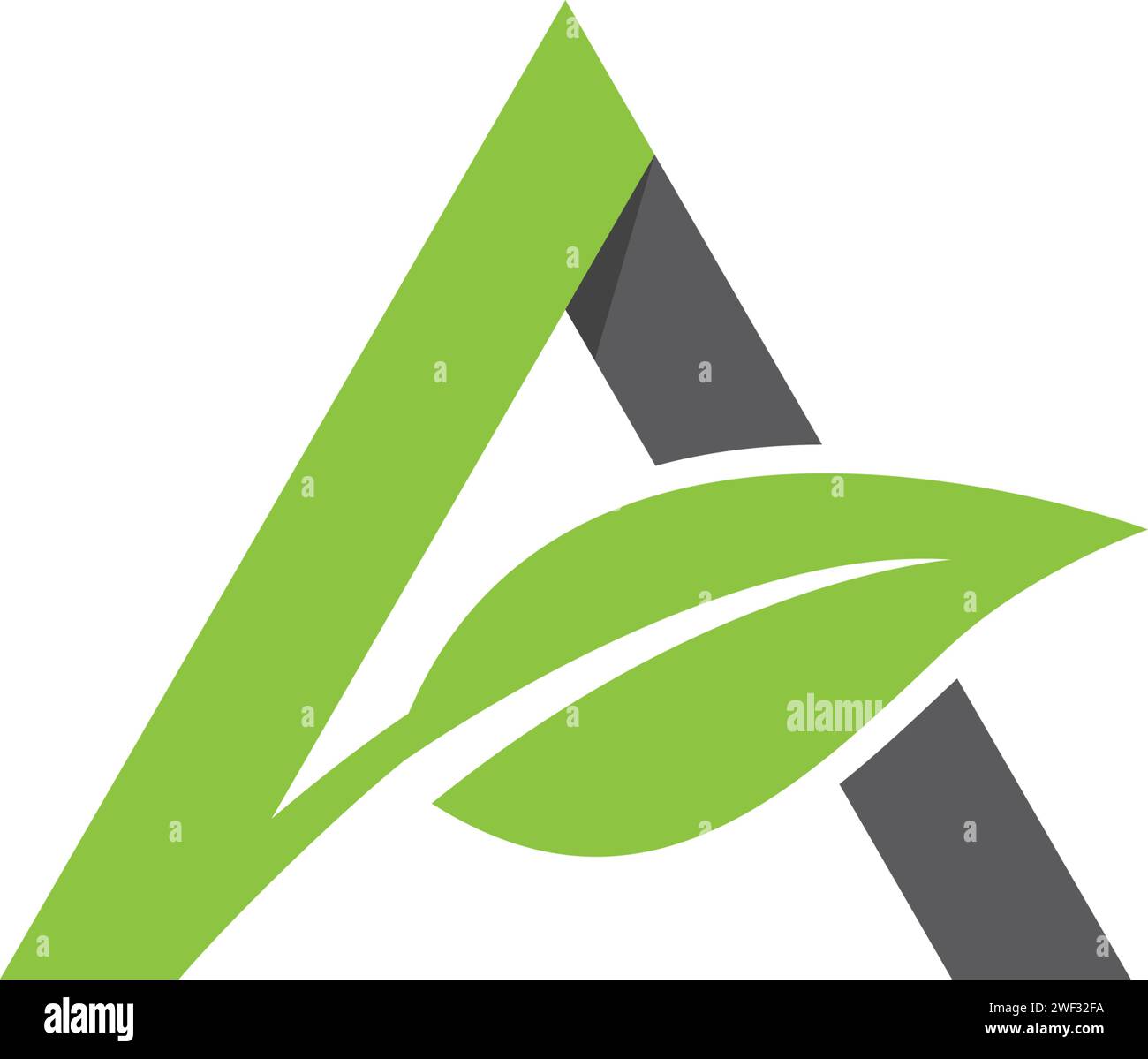 A Letter Logos of green Tree leaf ecology nature element vector Stock ...