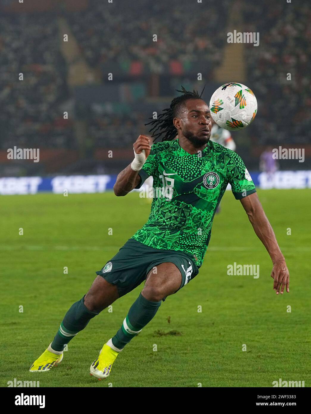 January 27 2024 Ademola Olajide Lookman (Nigeria) controls the ball