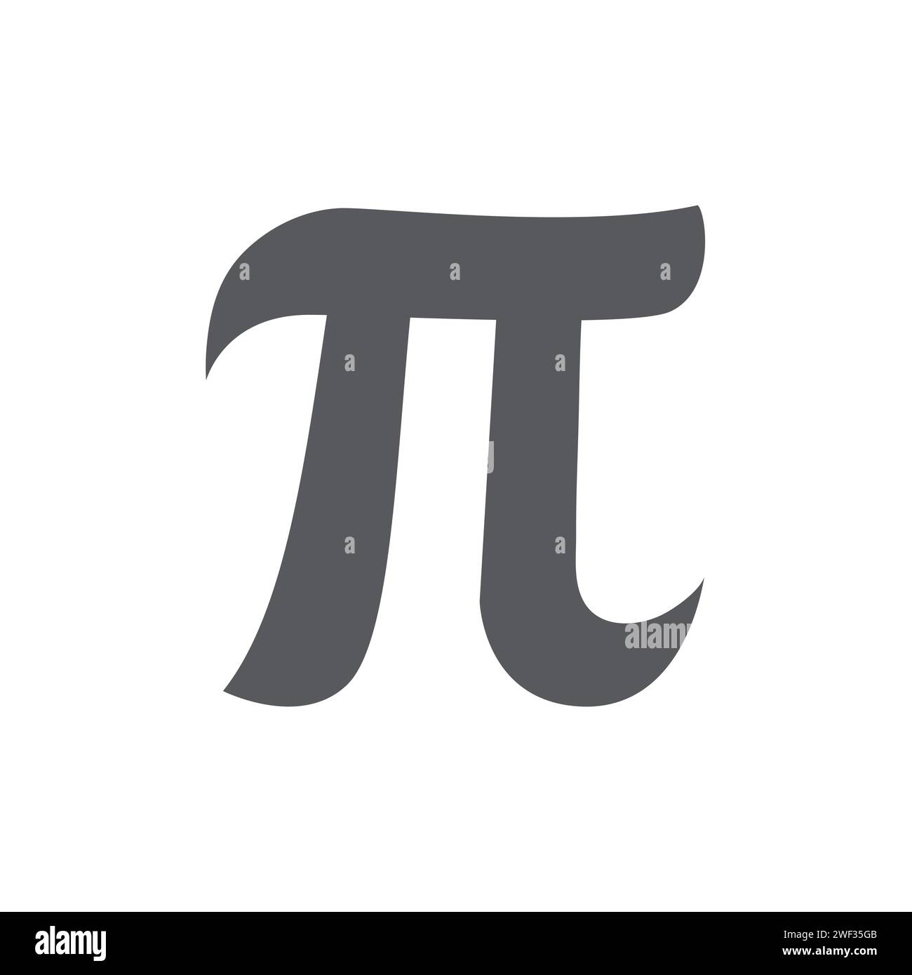 Pi symbol vector icon. Simple mathematics sign. Stock Vector
