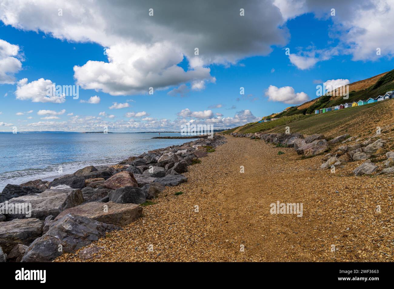 Beach Huts on the Channel Coast in Bartononsea, Hampshire, England, UK Stock Photo Alamy