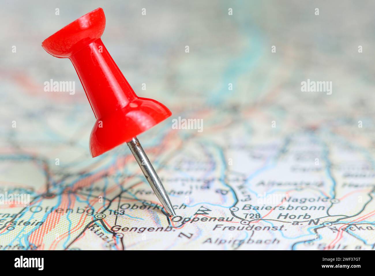 Oppenau, Germany pin on map Stock Photo - Alamy