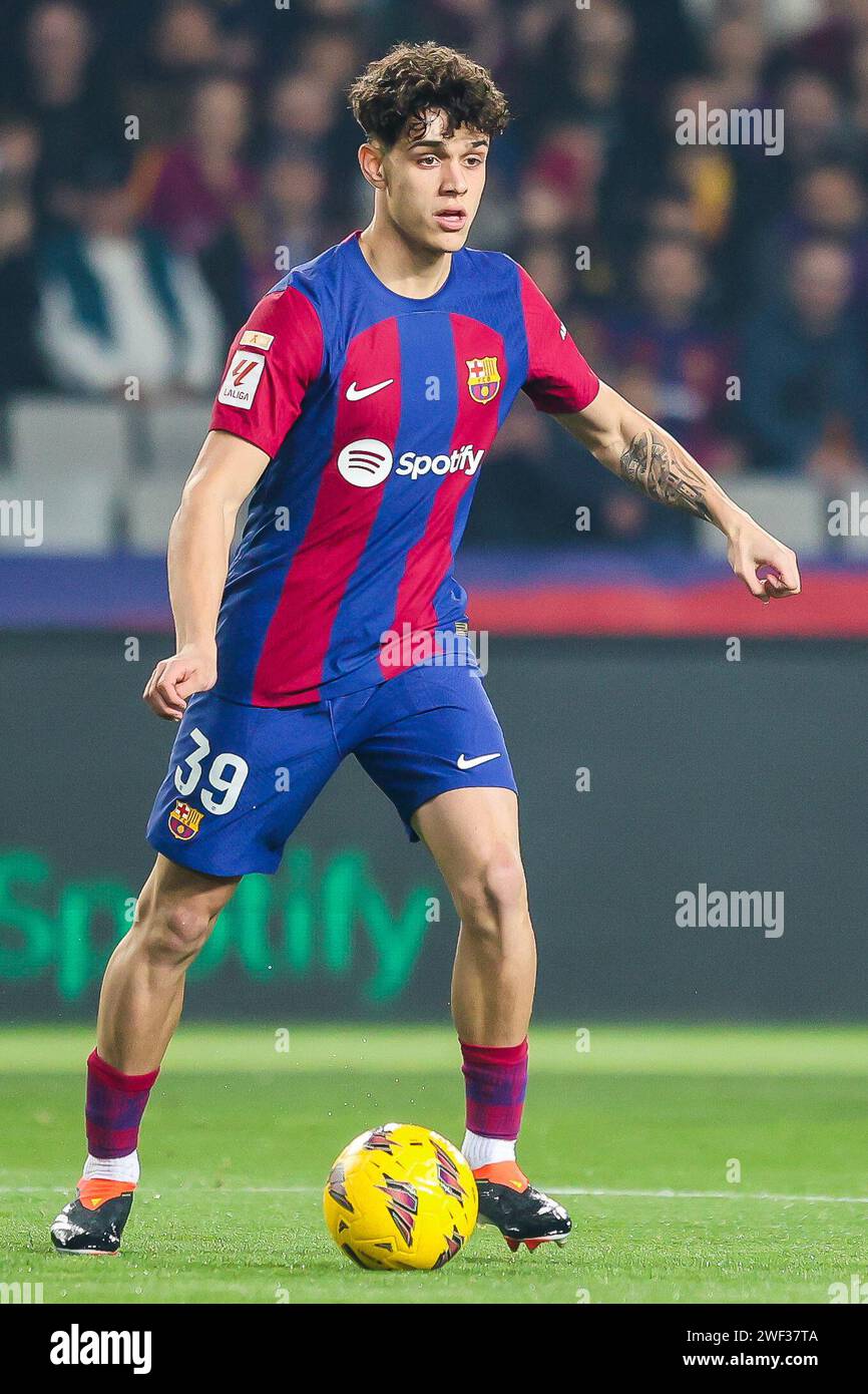 Barcelona, Spain. 27th Jan, 2024. Hector Fort (39) of FC Barcelona seen