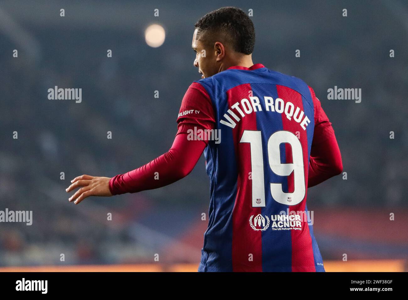 Barcelona Spain 27th Jan 2024 Vitor Roque 19 Of Fc Barcelona Seen