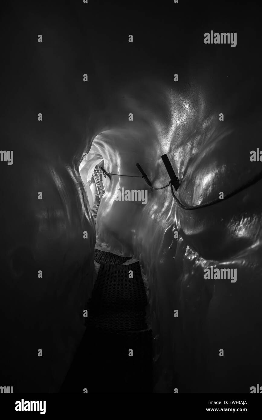 HINTERTUX AUSTRIA SEPTEMBER 10 2023 Great ice formation in a