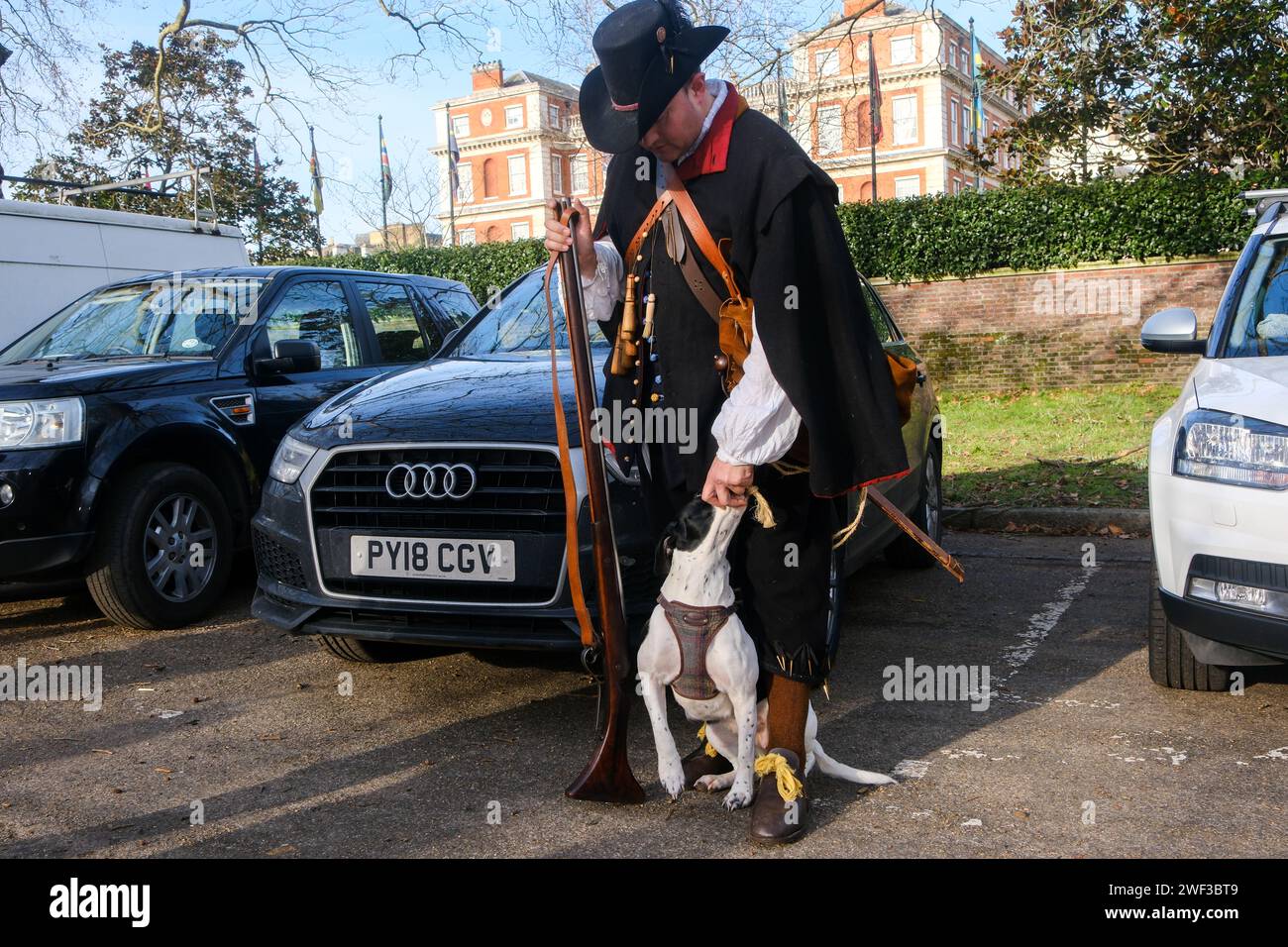 The Mall London UK 28th Jan 2024 Commemoration Of The Execution   The Mall London Uk 28th Jan 2024 Commemoration Of The Execution King Charles I Staged By Members Of The Kings Army A Royalist Branch Of The English Civil War Society Credit Matthew Chattlealamy Live News 2WF3BT9 