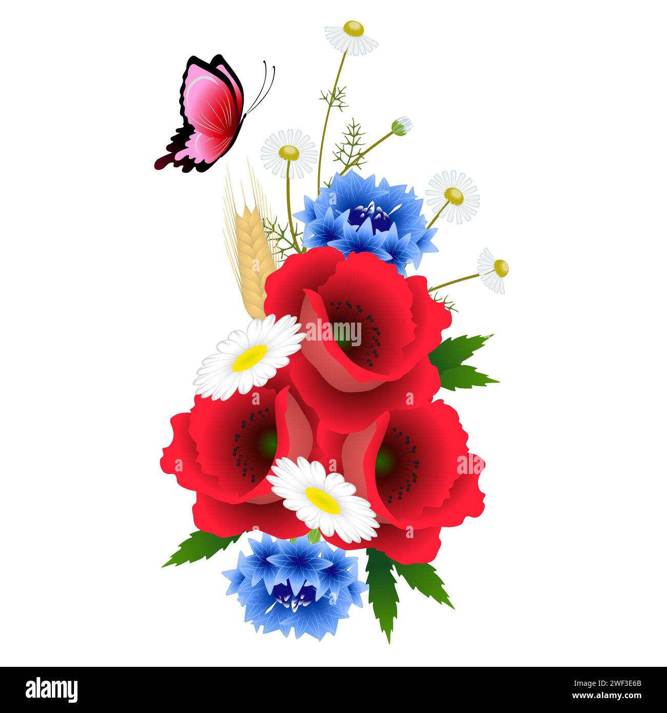 bouquet-of-wild-flowers-on-a-white-background-stock-vector-image-art
