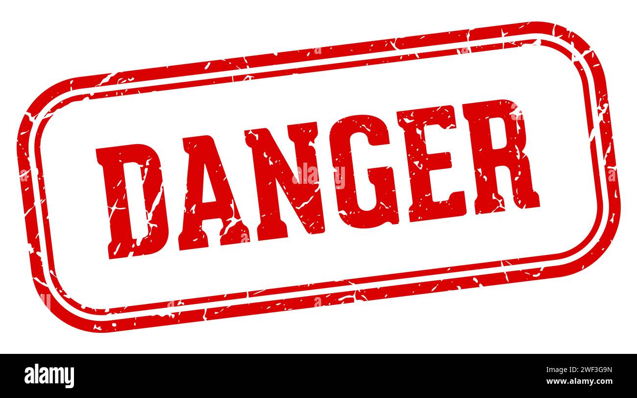 danger stamp. danger rectangular stamp isolated on white background
