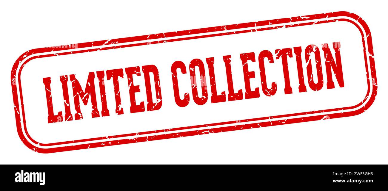 limited collection stamp. limited collection rectangular stamp isolated ...