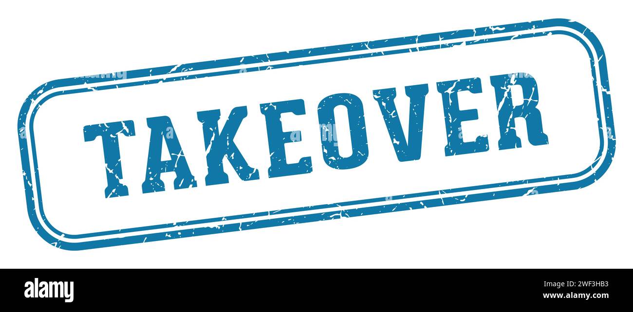 takeover stamp. takeover rectangular stamp isolated on white background Stock Vector