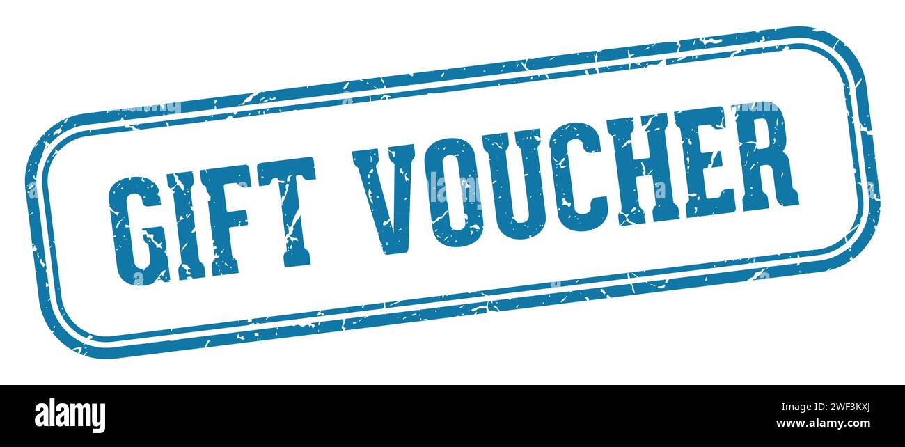 gift voucher stamp. gift voucher rectangular stamp isolated on white background Stock Vector