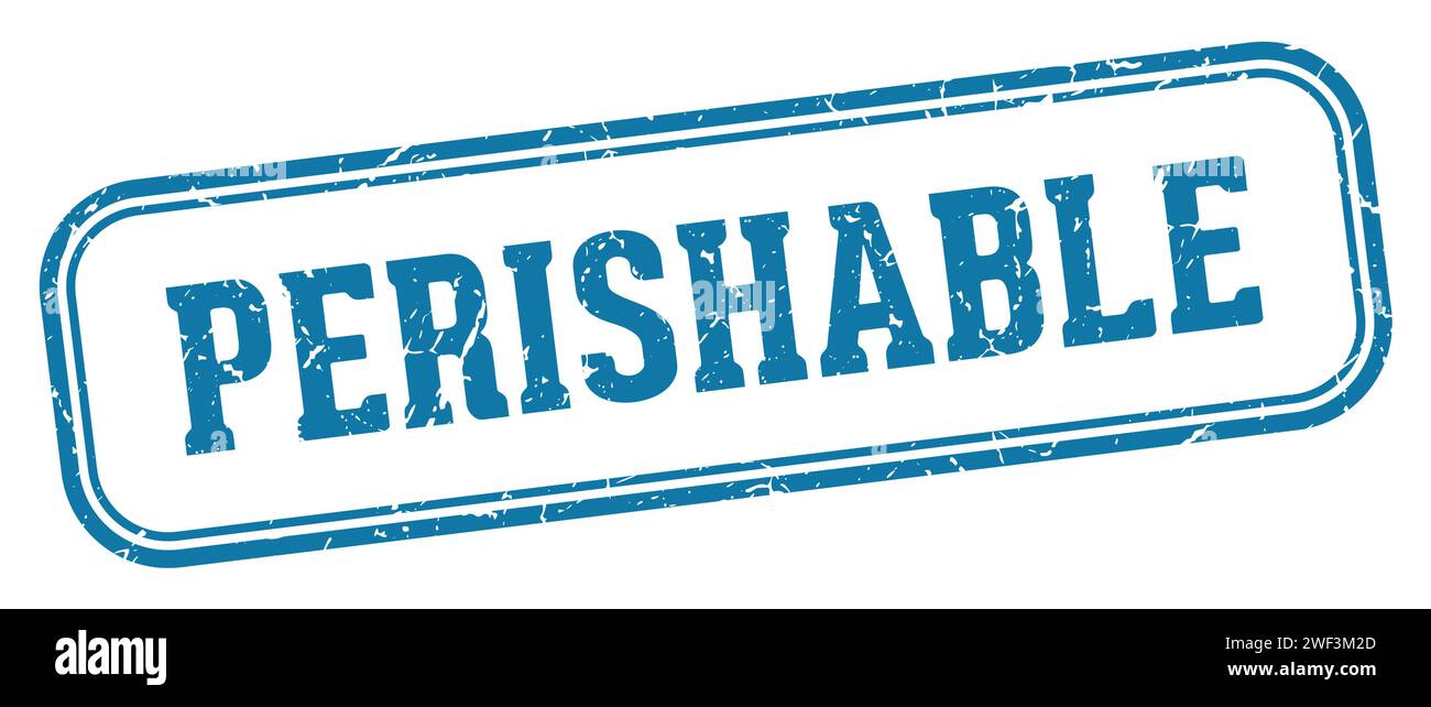 perishable stamp. perishable rectangular stamp isolated on white background Stock Vector