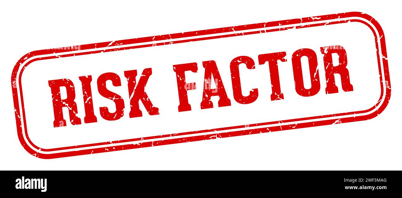 risk factor stamp. risk factor rectangular stamp isolated on white ...